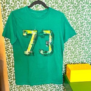 EUC Boys/Preteen #73 Graphic Tee, Size XL Main color green 💚